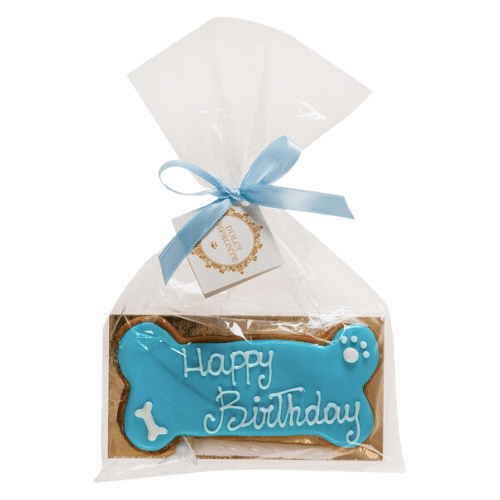 Biscuit d'Anniversaire pour chien bleu