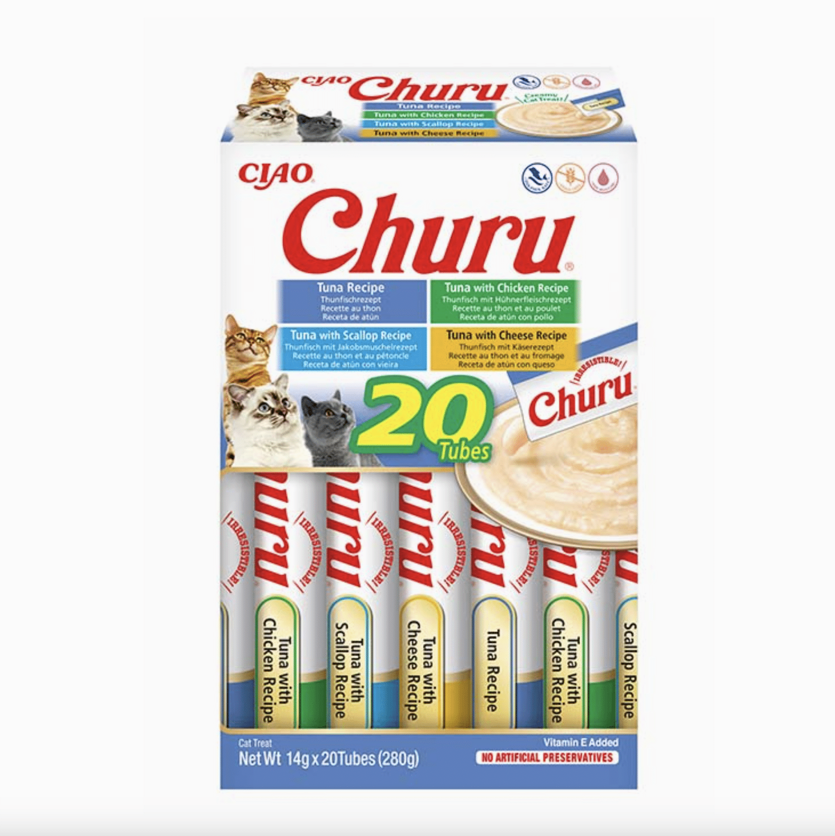 Boîte CIAO Churu Cat, lot de 20 pièces