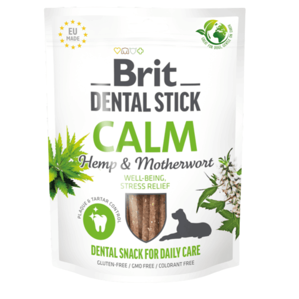 Brit Dental Stick Calm au chanvre et agripaume