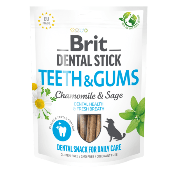 Brit Dental Stick Teeth & Gums avec camomille et sauge