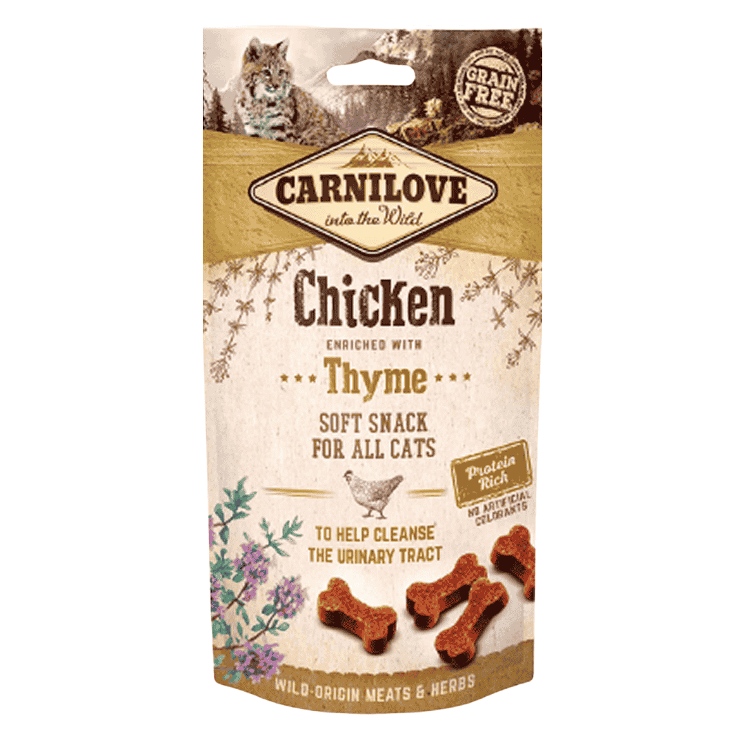 FRIANDISE CHAT SEMI HUMIDE - POULET & THYM CARNILOVE
