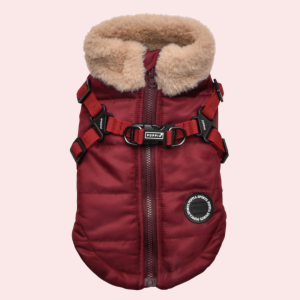Manteau Puppia avec harnais intégré Bordeaux