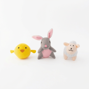 🐰🌸 Lot de 3 Zippy Miniz – Lapin, Mouton & Poussin 🐥🐑