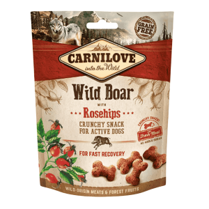 FRIANDISE CRUNCHY SNACK - SANGLIER SAUVAGE & EGLANTIER CARNILOVE