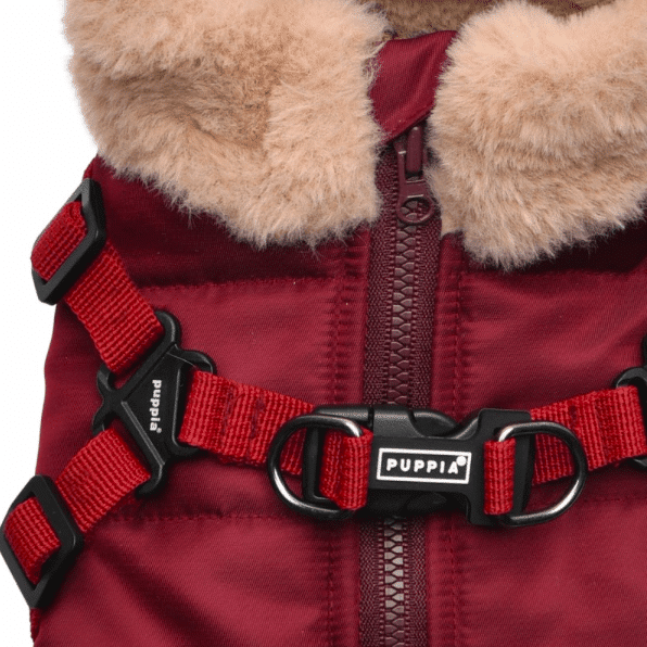 Manteau Puppia avec harnais intégré Bordeaux – Image 4