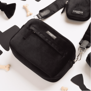 Sac de promenade  velour noir Cocopup