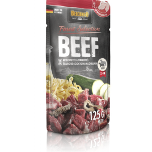 BELCANDO - SACHET FRAÎCHEUR : BOEUF & PÂTES, AVEC COURGETTES
