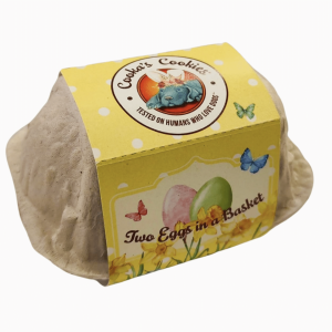 Deux œufs dans un panier - Friandises de Pâques pour chiens Cooka's Cookies