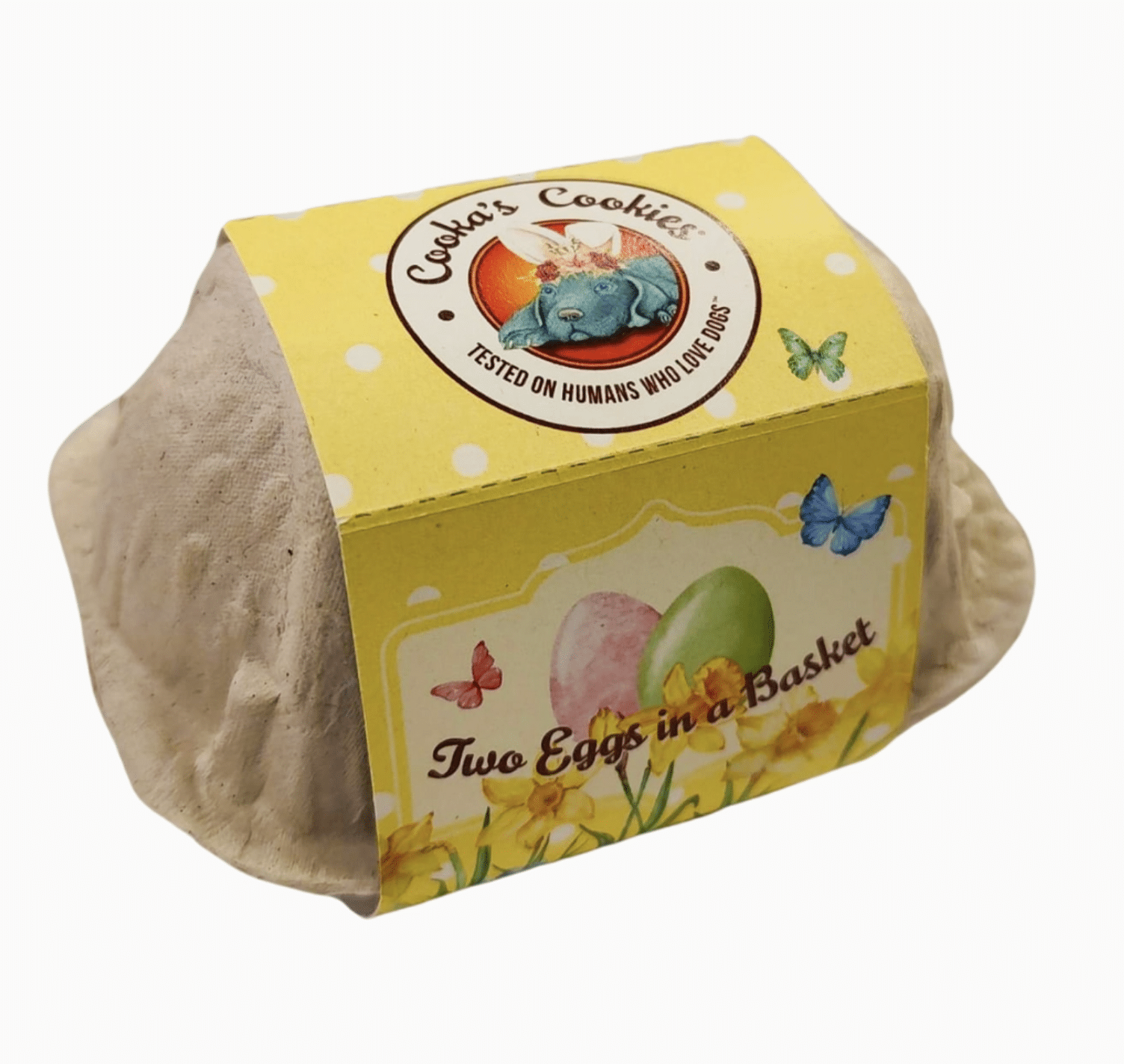 Deux œufs dans un panier - Friandises de Pâques pour chiens Cooka's Cookies