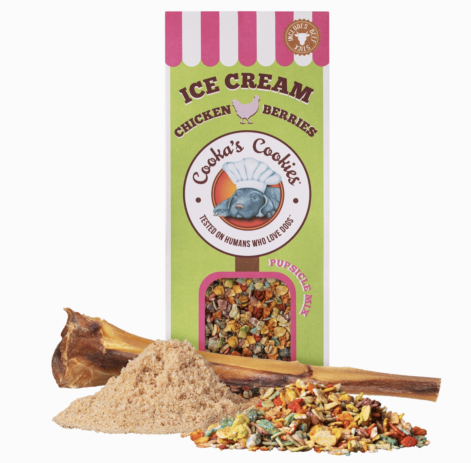 Mélange de crème glacée au vrai poulet et à la fraise pour animaux - Cooka's Cookies – Image 3