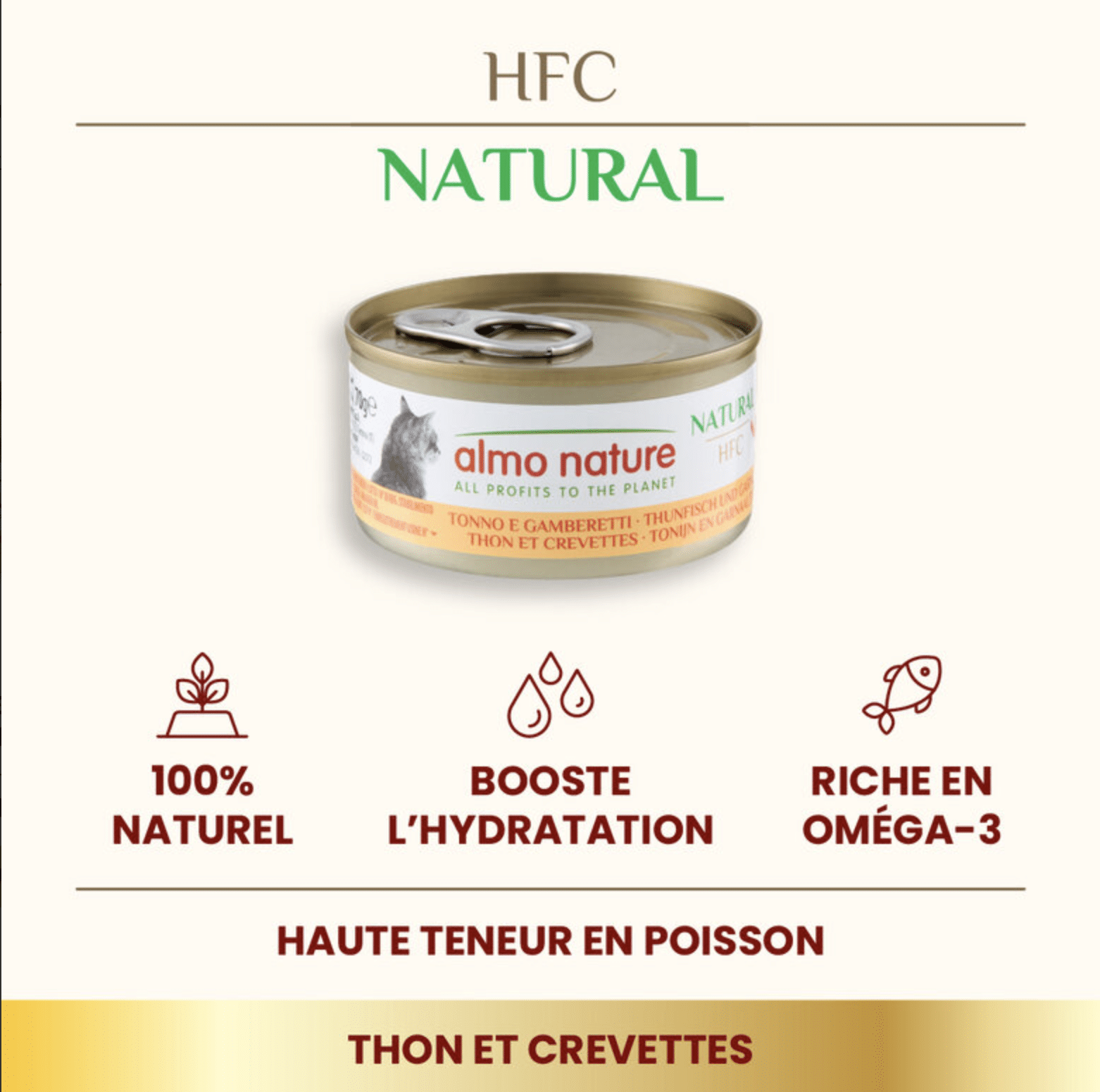 🐱 Almo Nature HFC – Thon & Crevettes pour Chat 70 g – Image 3