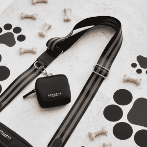 Bandouliere pour sac réfléchissante noire