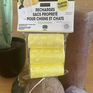 Sacs à crottes biodégradables Citron