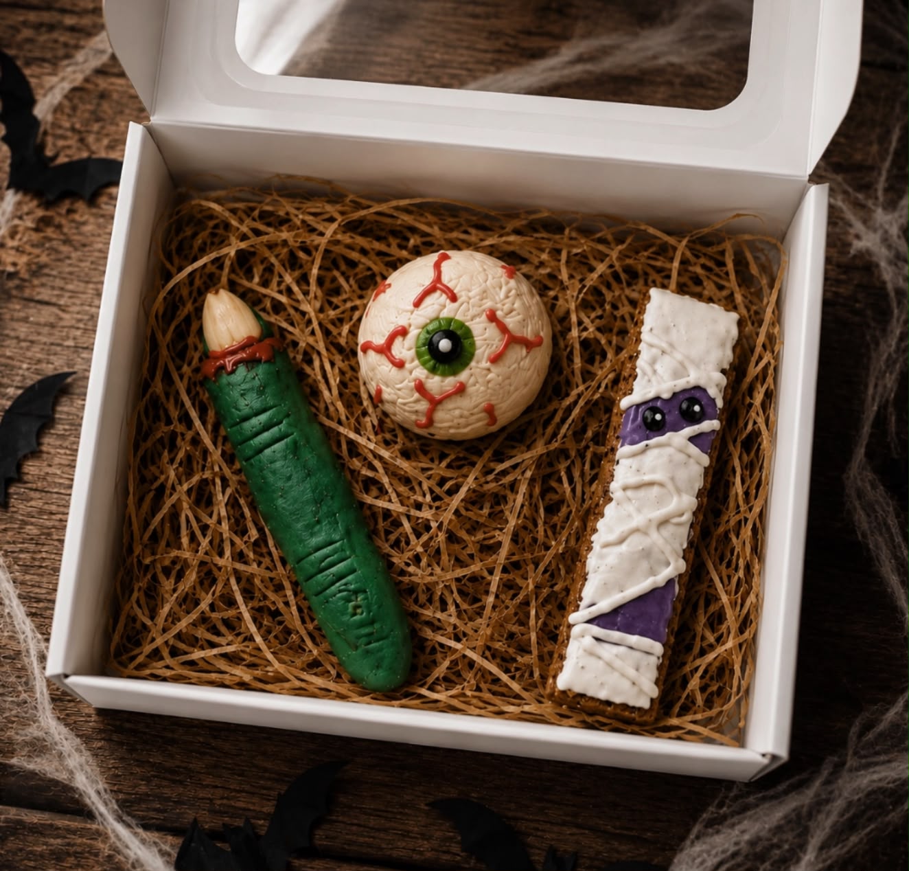 Boîte effrayante - Friandises gourmandes pour chiens d'Halloween